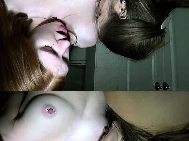 Sexy teen amateur les fingering and licking pussy outdoors