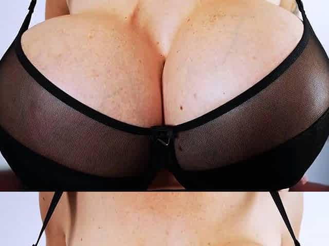 Big boob brunette masturbates on webcam