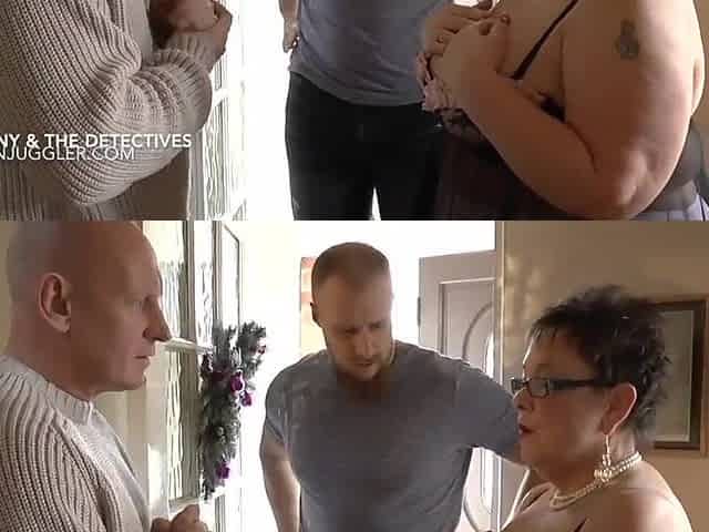 Large breasts and butt aged housewife screwing 2 detectives