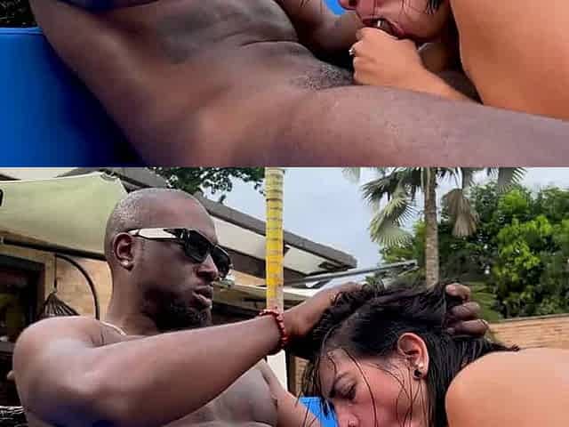 Poolside hook-up with Kylei Ellish? BBC and giant butt white gal latina! The best XXX!