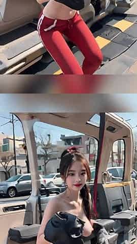 Bus stop (with vagina masturbation ASMR sound! CG ANIMATED AI GENERATED)