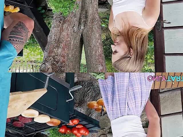 Sexy Summer BBQ - Maya Gets Her 1st Outdoor 3some