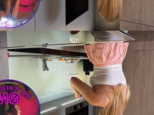 Incredibly Hot All Natural Big Tits Beauty Amateur Housewife at Home Gets Bored and Ignored Flashes Pussy Under Her Skirt