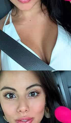 Busty brunette solo masturbation