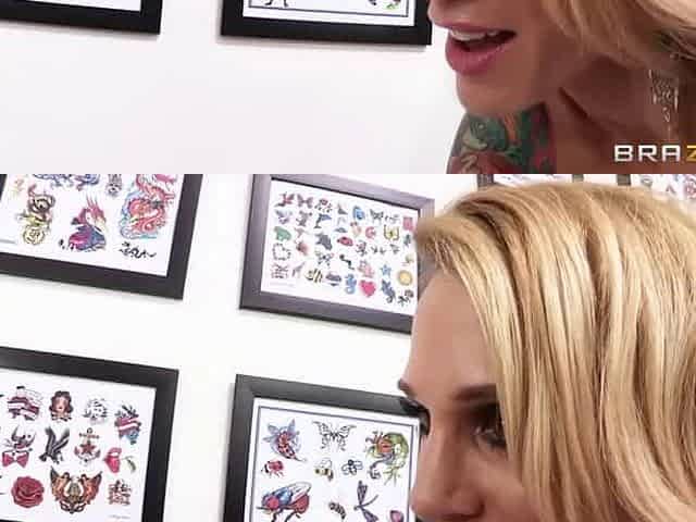 Bouncy Sarah Jessie and Romi Rain at lingerie trailer
