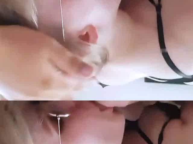 Cute amateur brunette gives pov blowjob and fuck