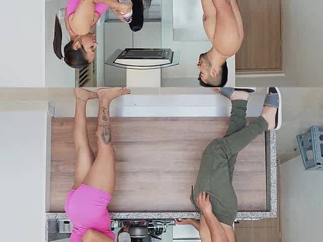 Ups!!! I Fucked My Friend's Boyfriend in Front of Her, While She Prepares Lunch