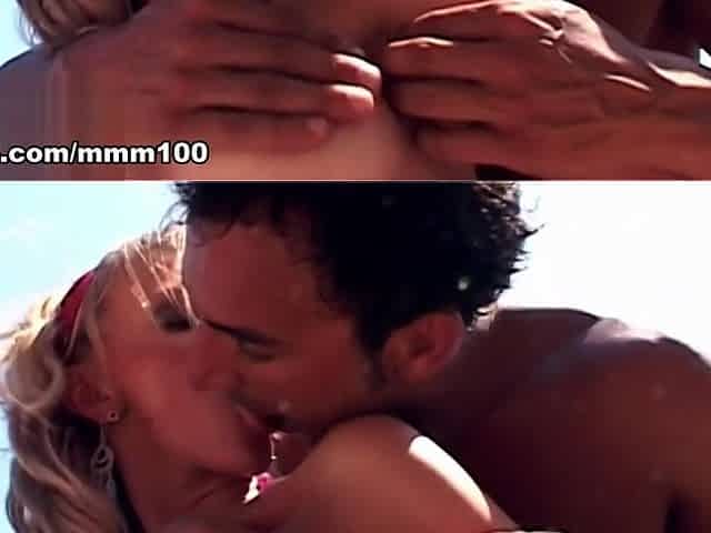 Stunning skinny French teen Lea Cisley fucking on the beach with Jorge - MMM100