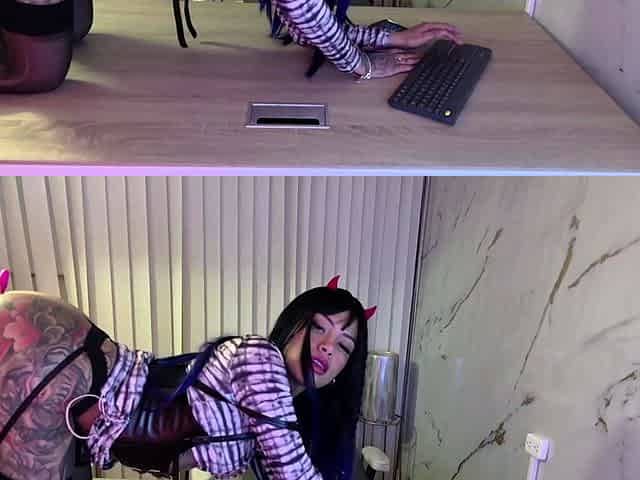 Cute curly brunette solo webcam masturbation