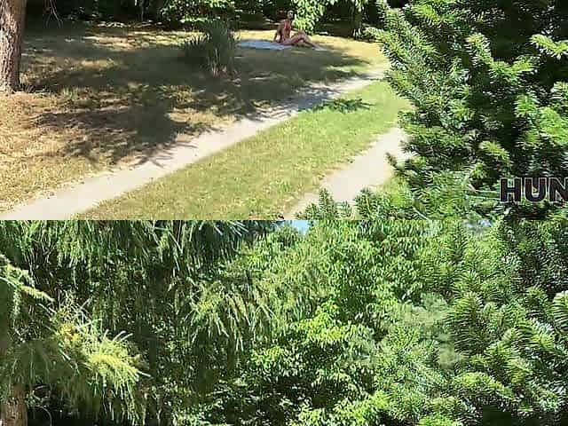 HUNT4K. Coarse outdoor sex with lots of cum between a teen. Sexy sex with Vixi Rafi & George Uhl