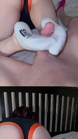 Girlfriend Gives Vans Sock Job and I Cum on 'em!