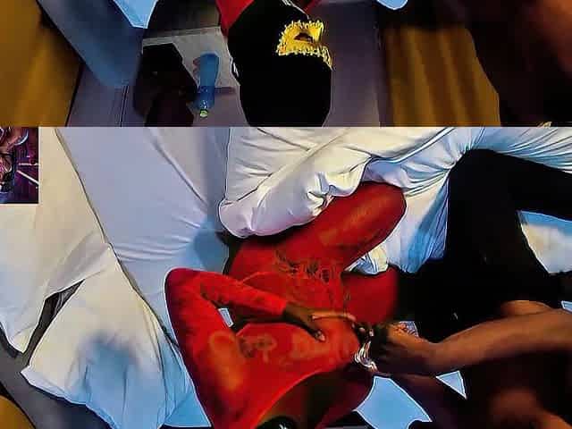 Took his breasty wife into the the other room after a night of getting lit and showed her some affection