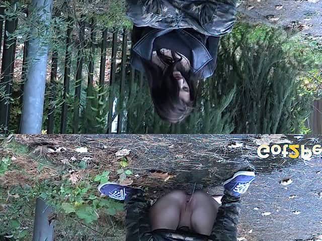 Lots of pissing queens will flash pussies and sexy butts outdoors