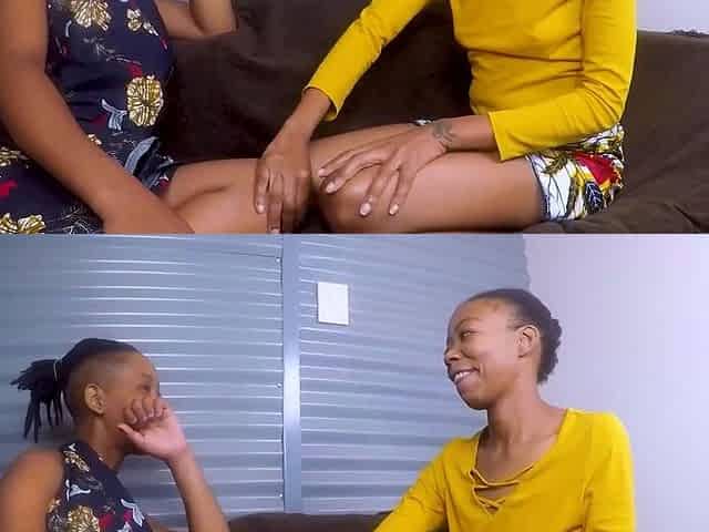 These EBONY LESBIANS surprised me with their FINGER FUCK