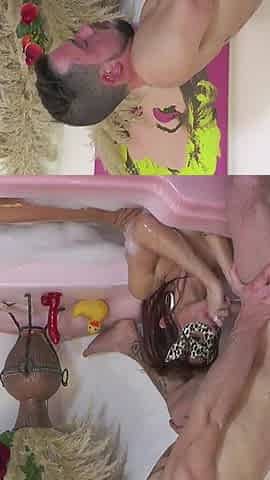 Masked birthday girl fucked in the ass