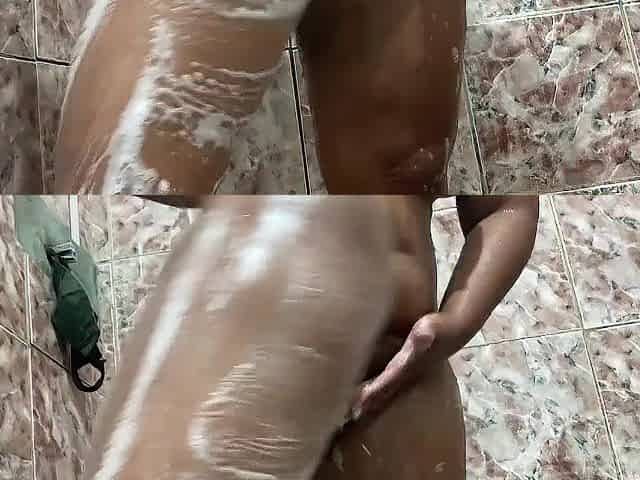 Brunette hair has a giant booty