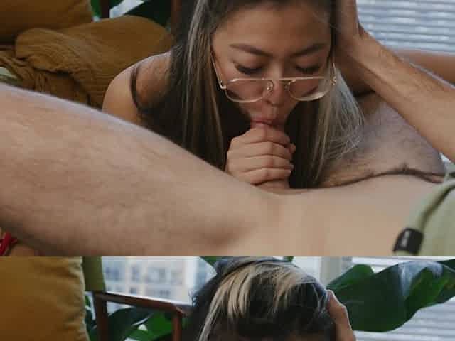 Petite Asian Girl Give a Lapdance and Then Gets Railed