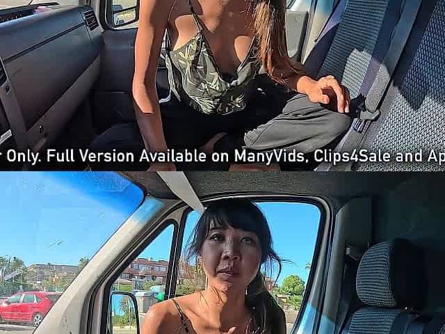 Risky Buttplug Public Defiance in Car