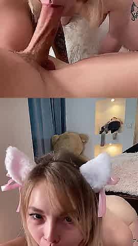 Beauty Kitty Giving Oral-job and Ask Goo