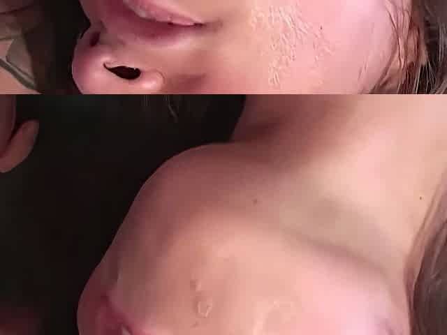 After Gaping This Brunettes Asshole, This Lucky Guy Does A2m And Feeds Her Cum