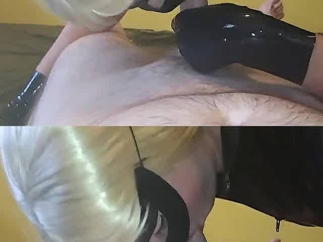 I ruined his climax 4 times with latex gloves oral-sex