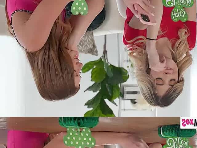 Tiny hotties drank large ramrod and enjoyed coarse sex
