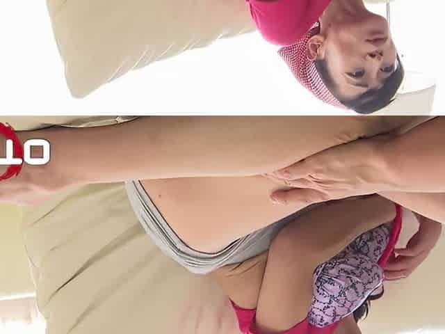 Alluring Maid Cant Resist Revealing Her Busty Charms And Peeking Panties To Her Boss