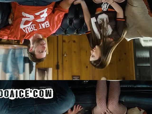 Excited Stepdaughter Desires For Stepdad's Hard Jock During The Game
