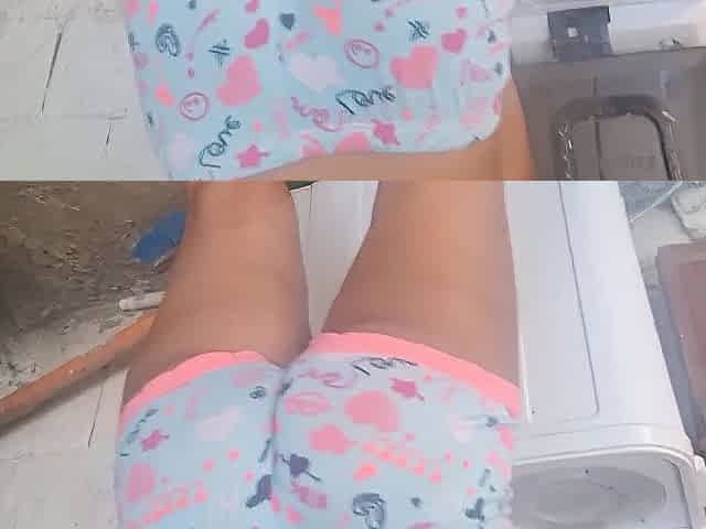 I discovered my compliant floozy washing my raiment and this babe provoked me to put it in my butt right there