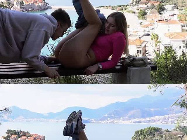 Young Couple having Sex with amazing View