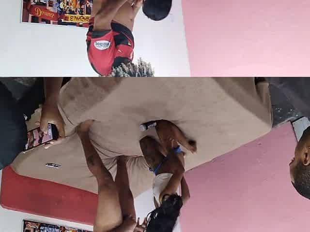 02 Behind the scenes of recording, Leo Ogro putting it merely in Jasmine Santanna's booty