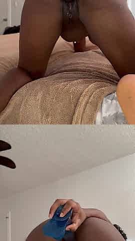 Amateur black getting her snatch juicy