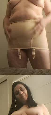 Vintage Stepmom, Showing Her Stepson Her Clothes with Her Pussy on Camera