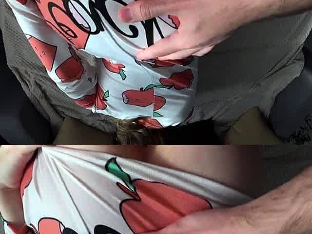 Morning riding from Stepsister with cum on Tits - Anny