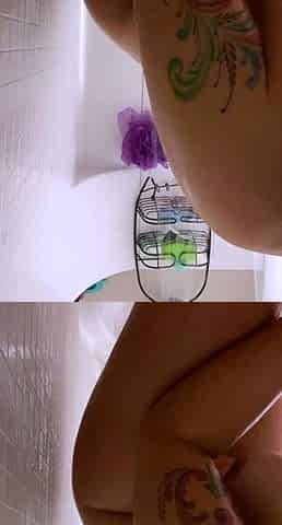 Amateur Babe with Humongous Titties Masturbates Solo