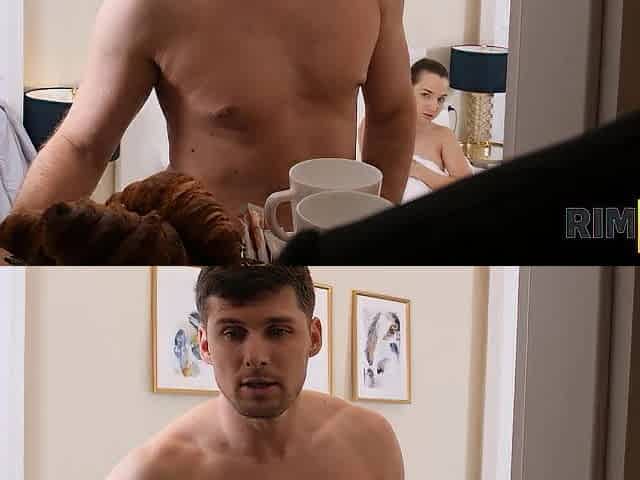 RIM4K. Pair is so sexually excited that they invite hotel worker for three-some