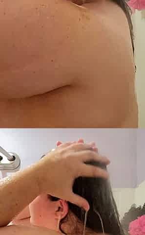 Hot brunette big boobs toying pink pussy