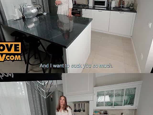 Banging your pornstar GF Luxury Cutie during cooking demo
