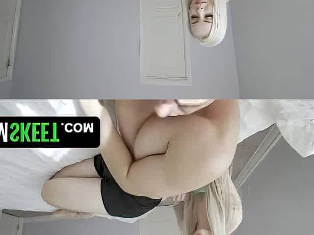 Tiny Platinum Blonde Stepsister Haley Spades Outwits Bro