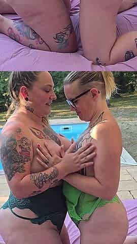 Burning Lesbian Duo with Maureen: Dildos, Oil and Pleasure Under My Boyfriend's Eyes