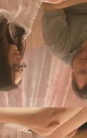 Tattooed brunette Audrey Alder mouth fucks big cock