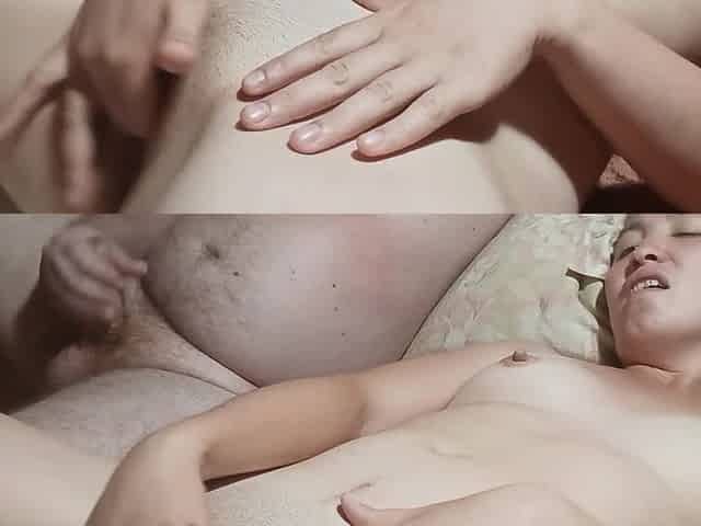 He Plays with My Pussy Using Dildo While I Give Him a Handjob