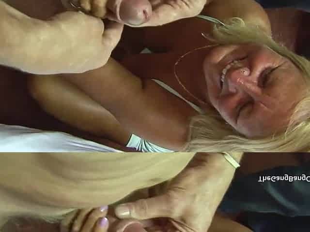 Ebony man fucks a aged wife during the time that the other aged wife fondles dick and balls