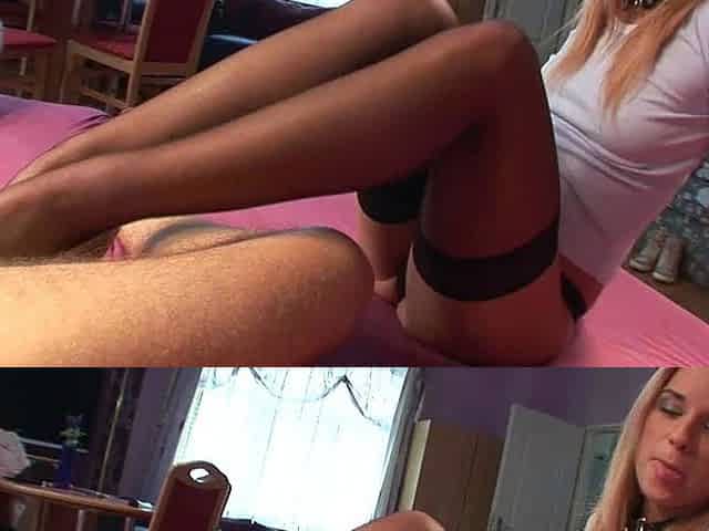 Cayenne Klein blond foot fetish riding cock