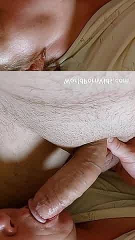 The Older Woman Sucks an Older Cock Till It Spits Cum on Her Tongue