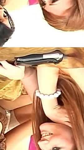 Asian Lesbian Chick Tastes the White Pussy of a Redhead Slut