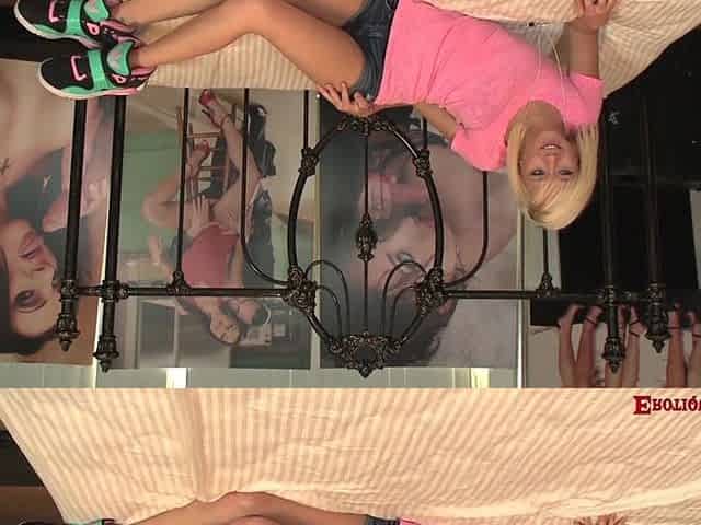 Sky Light clothed in her skater angel kicks gets drilled