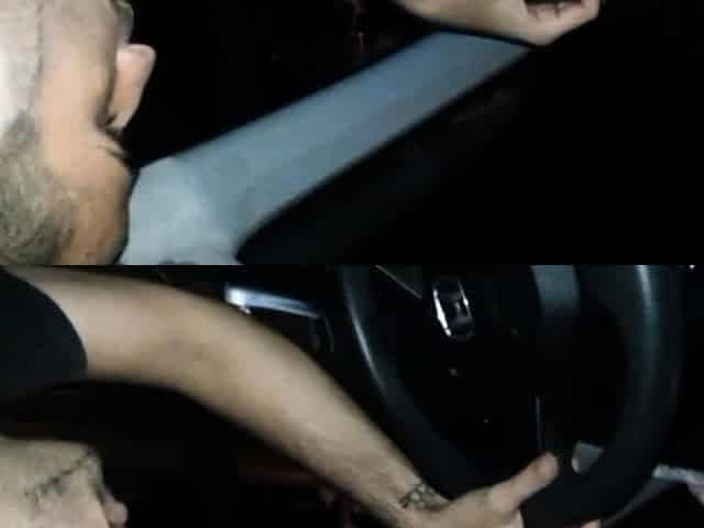 Outdoor blowjob in public