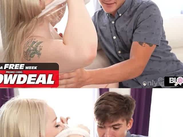 Blowpass - Naughty Petite Babe Suck A Huge Chopper