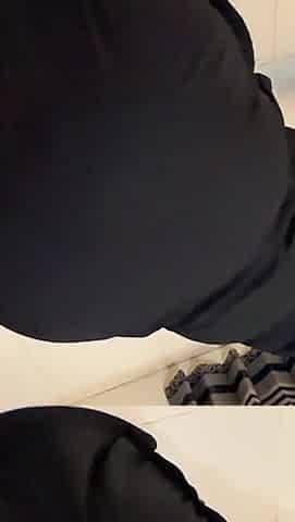 Arab Hot Maid Stuck When She Clean Under Bed - Big Ass Hijabi Girl Wear Abaya Niqab & Panty